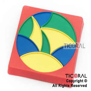 PUZZLE ENCASTRE COLORES 12X12CM HS4773 x 1